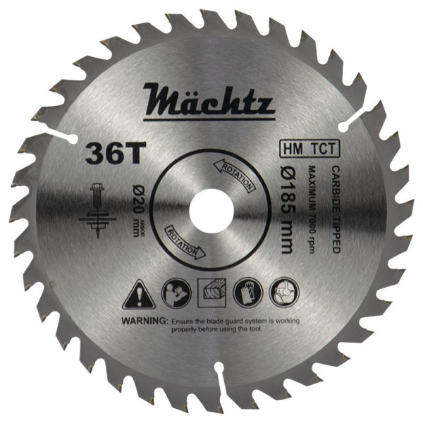 Диск пиляльний по дереву Mächtz 185x20x36T